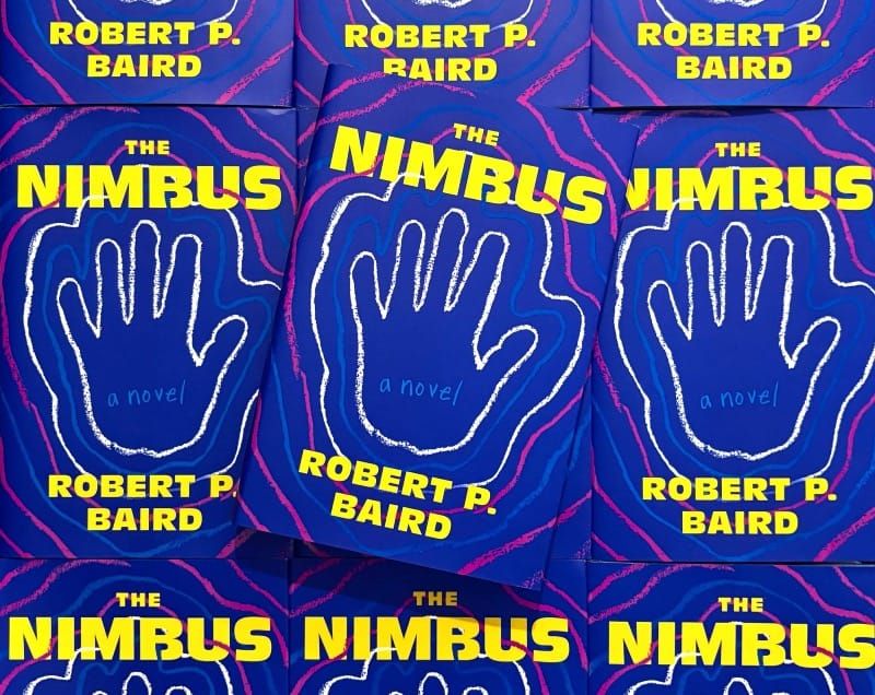 Photo marking the publication of The Nimbus