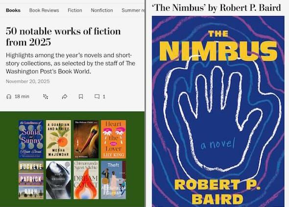 Washington Post notable fiction list featuring The Nimbus
